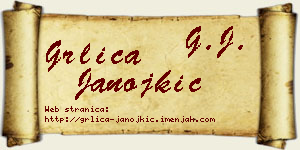 Grlica Janojkić vizit kartica